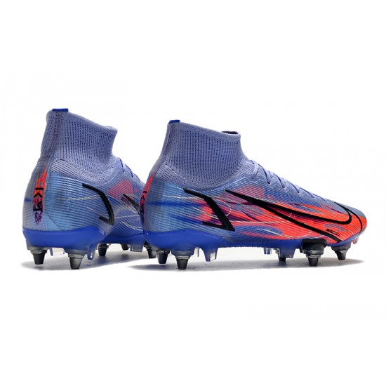 Kopacky Nike Mercurial Vapor XIV Elite SG PRO Anti Clog High Deep Modrý Pánské