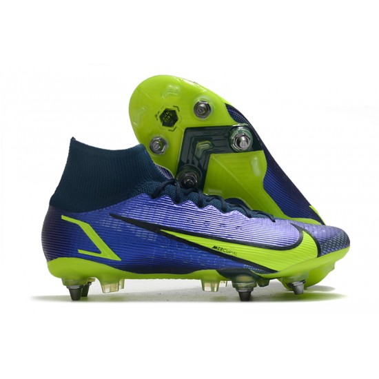 Kopacky Nike Mercurial Vapor XIV Elite SG PRO Anti Clog High Deep Modrý Žlutý Pánské