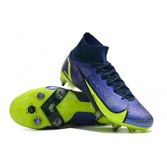 Kopacky Nike Mercurial Vapor XIV Elite SG PRO Anti Clog High Deep Modrý Žlutý Pánské