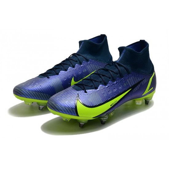 Kopacky Nike Mercurial Vapor XIV Elite SG PRO Anti Clog High Deep Modrý Žlutý Pánské