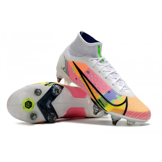 Kopacky Nike Mercurial Vapor XIV Elite SG PRO Anti Clog High Bílý Růžový Pánské