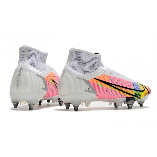 Kopacky Nike Mercurial Vapor XIV Elite SG PRO Anti Clog High Bílý Růžový Pánské