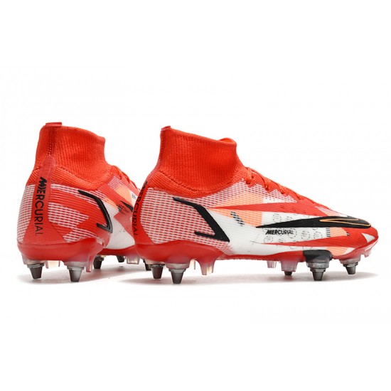 Kopacky Nike Mercurial Vapor XIV Elite SG PRO Anti Clog High Bílý Červené Pánské