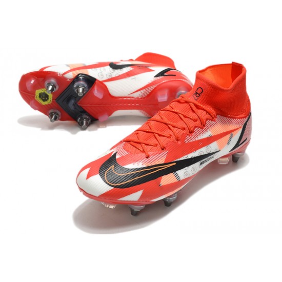 Kopacky Nike Mercurial Vapor XIV Elite SG PRO Anti Clog High Bílý Červené Pánské