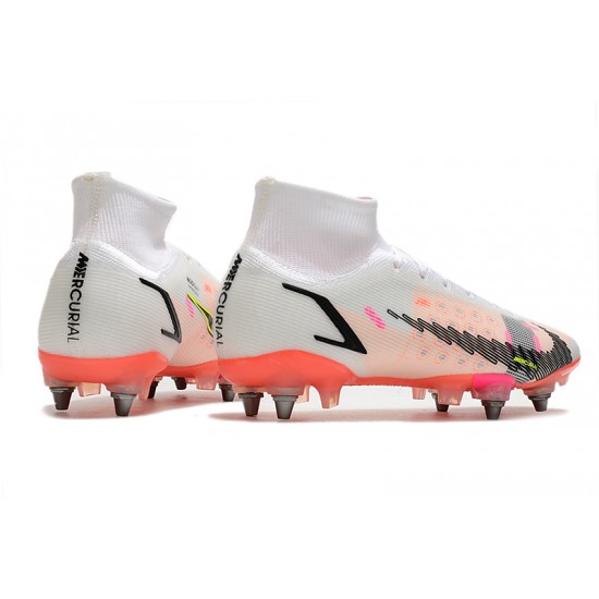 Kopacky Nike Mercurial Vapor XIV Elite SG PRO Anti Clog High Bílý Červené Pánské