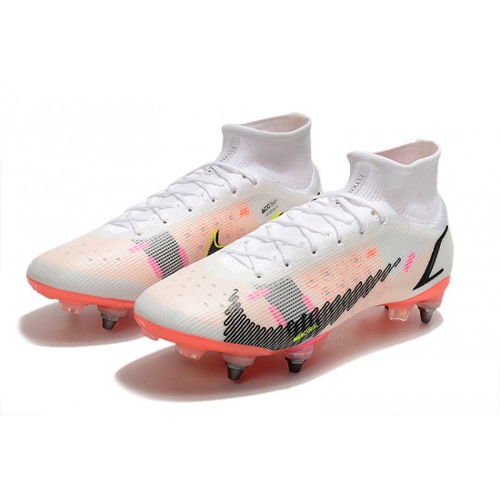 Kopacky Nike Mercurial Vapor XIV Elite SG PRO Anti Clog High Bílý Červené Pánské