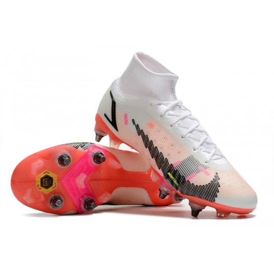 Kopacky Nike Mercurial Vapor XIV Elite SG PRO Anti Clog High Bílý Červené Pánské