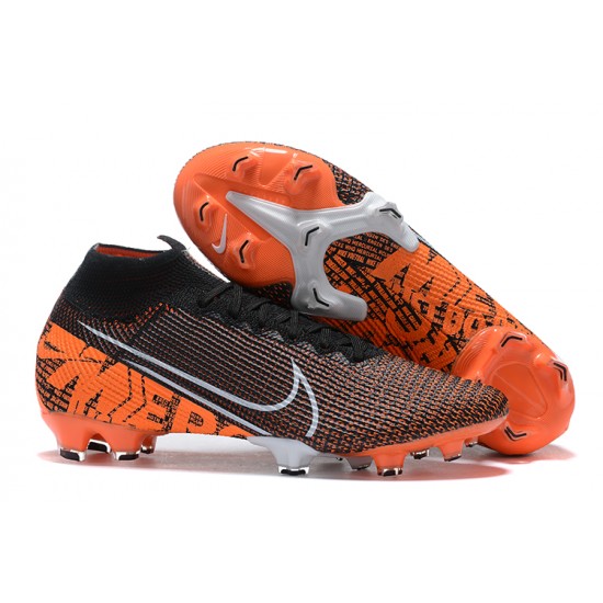 Kopacky Nike Superfly 7 Elite SE FG Černá Oranžovýý Bílý High Pánské