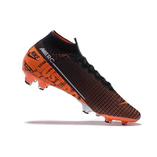 Kopacky Nike Superfly 7 Elite SE FG Černá Oranžovýý Bílý High Pánské