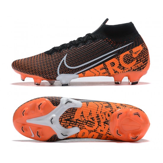 Kopacky Nike Superfly 7 Elite SE FG Černá Oranžovýý Bílý High Pánské