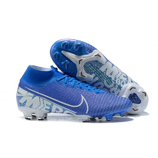 Kopacky Nike Superfly 7 Elite SE FG Bílý Modrý High Pánské