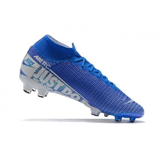 Kopacky Nike Superfly 7 Elite SE FG Bílý Modrý High Pánské