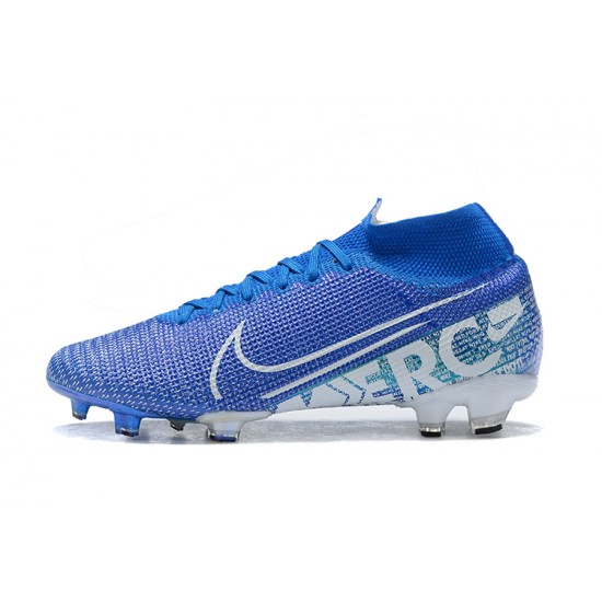 Kopacky Nike Superfly 7 Elite SE FG Bílý Modrý High Pánské Kopacky Nike Superfly 7 Elite SE FG Bílý Modrý High Pánské