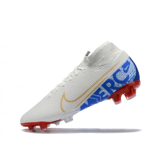 Kopacky Nike Superfly 7 Elite SE FG Bílý Červené Modrý Červené High Pánské