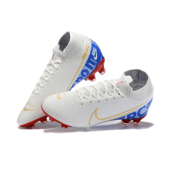 Kopacky Nike Superfly 7 Elite SE FG Bílý Červené Modrý Červené High Pánské