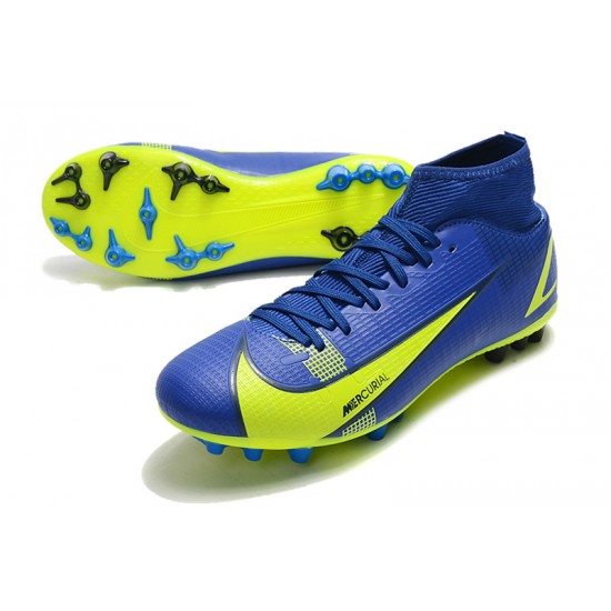 Kopacky Nike Superfly 8 Academy AG High Modrý Žlutý Pánské Dámské