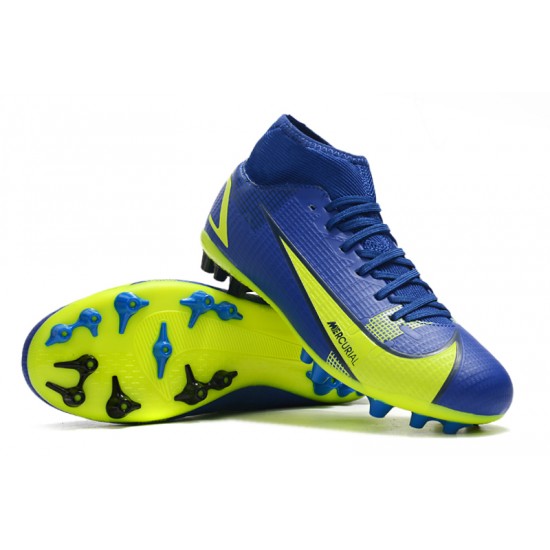 Kopacky Nike Superfly 8 Academy AG High Modrý Žlutý Pánské Dámské