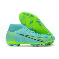 Kopacky Nike Superfly 8 Academy AG High Turqoise Pánské Dámské