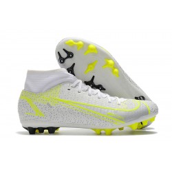 Kopacky Nike Superfly 8 Academy AG High Bílý Žlutý Pánské Dámské