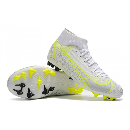 Kopacky Nike Superfly 8 Academy AG High Bílý Žlutý Pánské Dámské