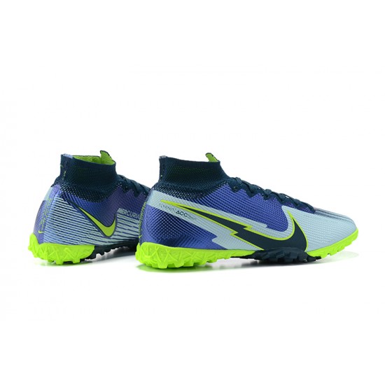 Kopacky Nike Superfly 8 Academy TF Zelená Bílý Modrý Zlato High Pánské