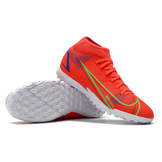 Kopacky Nike Superfly 8 Academy TF High Červené Bílý Pánské