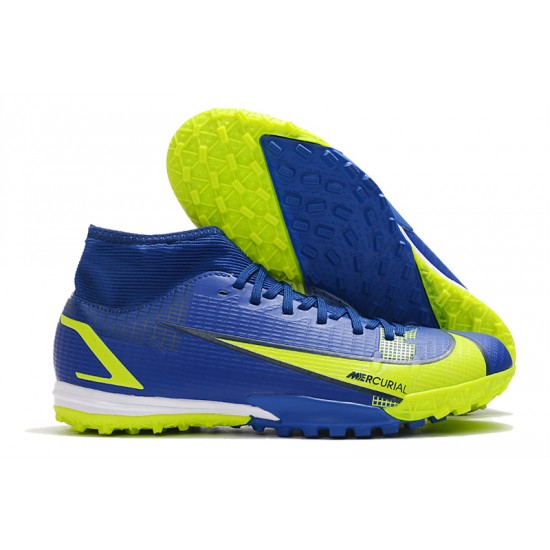 Kopacky Nike Superfly 8 Academy TF Low Dark Modrý Žlutý Pánské