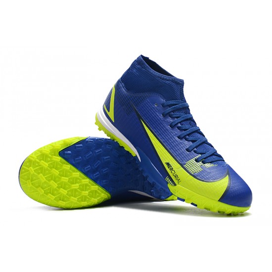 Kopacky Nike Superfly 8 Academy TF Low Dark Modrý Žlutý Pánské