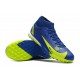 Kopacky Nike Superfly 8 Academy TF Low Dark Modrý Žlutý Pánské