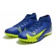 Kopacky Nike Superfly 8 Academy TF Low Dark Modrý Žlutý Pánské