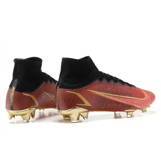 Kopacky Nike Superfly 8 Elite FG Černá Oranžovýý Zlato High Pánské