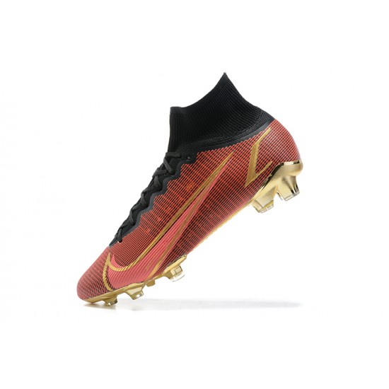 Kopacky Nike Superfly 8 Elite FG Černá Oranžovýý Zlato High Pánské