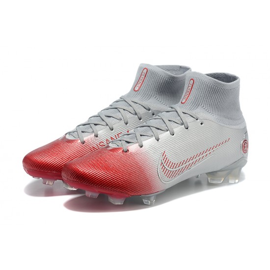 Kopacky Nike Superfly 8 Elite FG Šedá Zlato Červené High Pánské