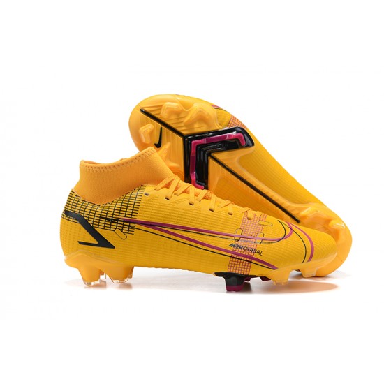 Kopacky Nike Superfly 8 Elite FG LightOranžovýý Žlutý Červené Černá High Pánské