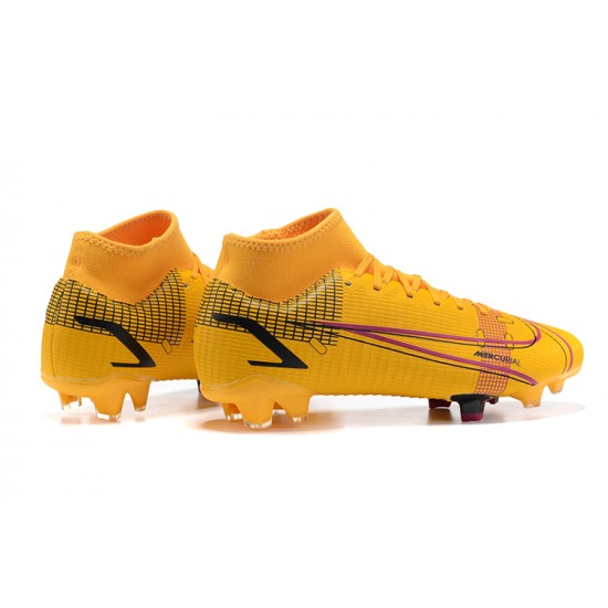 Kopacky Nike Superfly 8 Elite FG LightOranžovýý Žlutý Červené Černá High Pánské