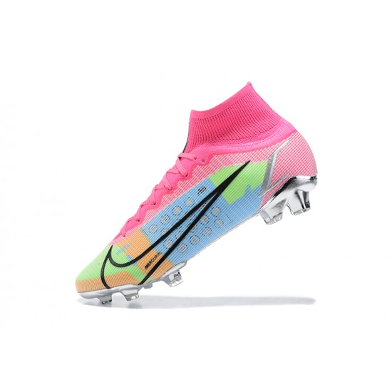 Kopacky Nike Superfly 8 Elite FG Růžový Zelená Modrý Černá High Pánské