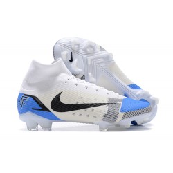 Kopacky Nike Superfly 8 Elite FG Bílý Modrý Černá High Pánské 