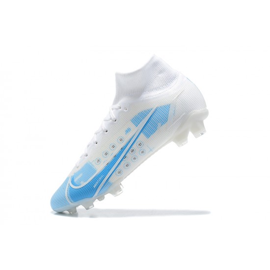 Kopacky Nike Superfly 8 Elite FG Bílý Modrý High Pánské