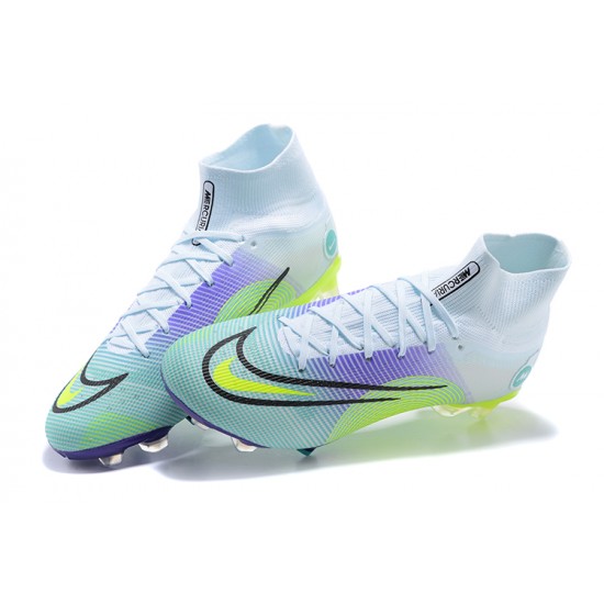 Kopacky Nike Superfly 8 Elite FG Bílý Nachový Zelená High Pánské