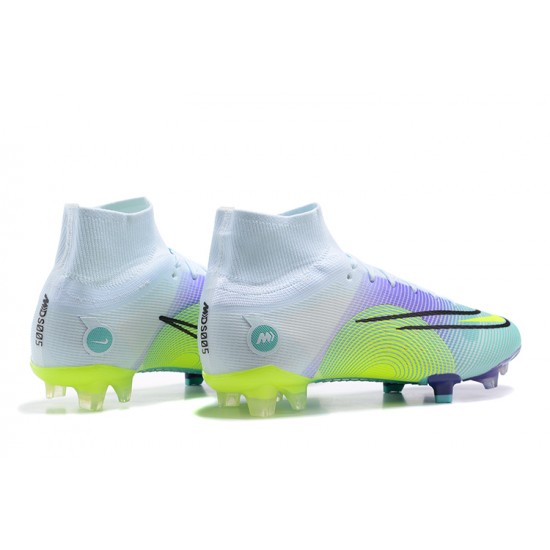 Kopacky Nike Superfly 8 Elite FG Bílý Nachový Zelená High Pánské