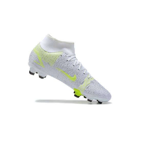 Kopacky Nike Superfly 8 Elite FG Bílý Žlutý Černá High Pánské