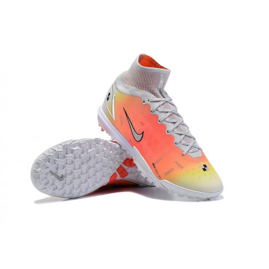 Kopacky Nike Superfly 8 Elite TF High Bílý Oranžovýý Pánské