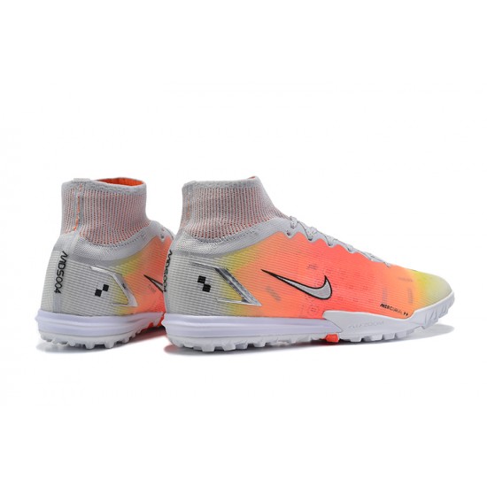 Kopacky Nike Superfly 8 Elite TF High Bílý Oranžovýý Pánské