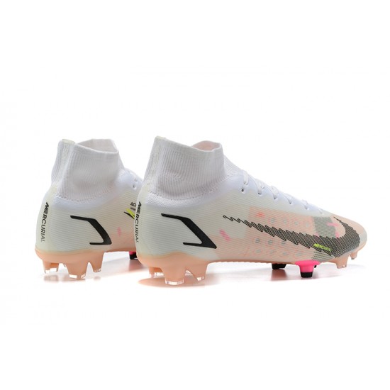 Kopacky Nike Superfly 8 Spark Positivity Elite FG Bílý Černá Růžový Žlutý High Pánské