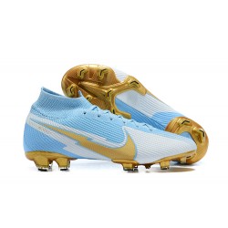 Kopacky Nike Superfly VII 7 Elite SE FG LightModrý Zlato Bílý High Pánské 