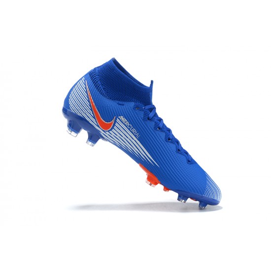 Kopacky Nike Superfly VII 7 Elite SE FG LightModrý Oranžovýý Bílý High Pánské Kopacky Nike Superfly VII 7 Elite SE FG LightModrý Oranžovýý Bílý High Pánské