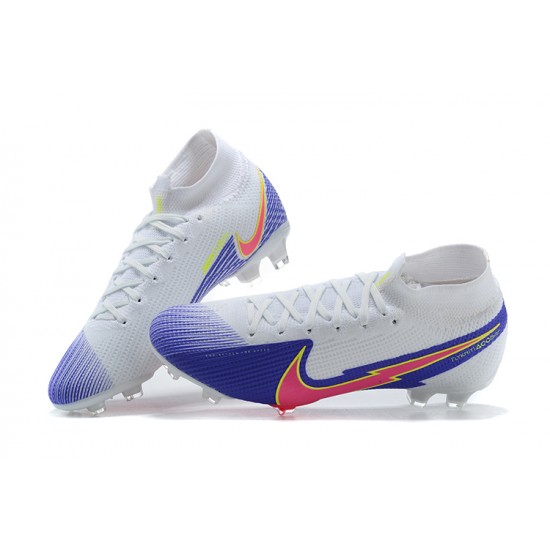 Kopacky Nike Superfly VII 7 Elite SE FG LightModrý Žlutý Růžový High Pánské