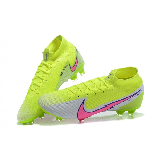 Kopacky Nike Superfly VII 7 Elite SE FG LightZelená Růžový Bílý High Pánské