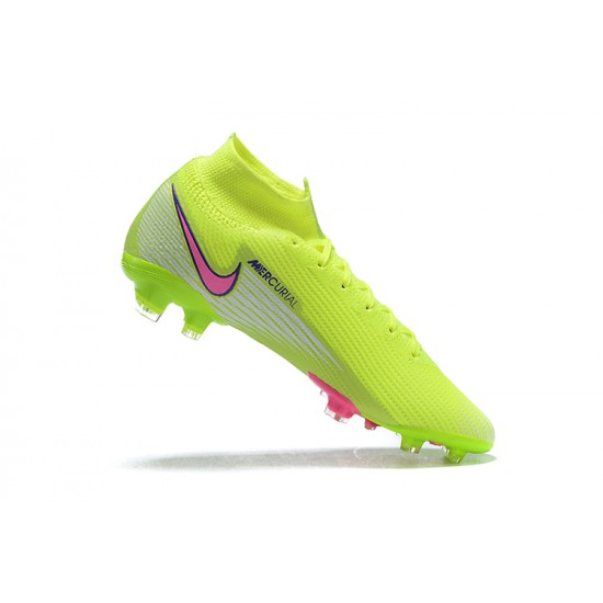 Kopacky Nike Superfly VII 7 Elite SE FG LightZelená Růžový Bílý High Pánské