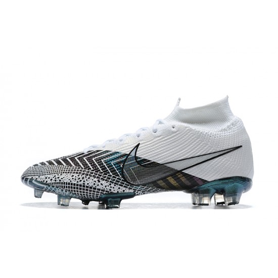 Kopacky Nike Superfly VII 7 Elite SE FG Bílý Zlato Modrý High Pánské